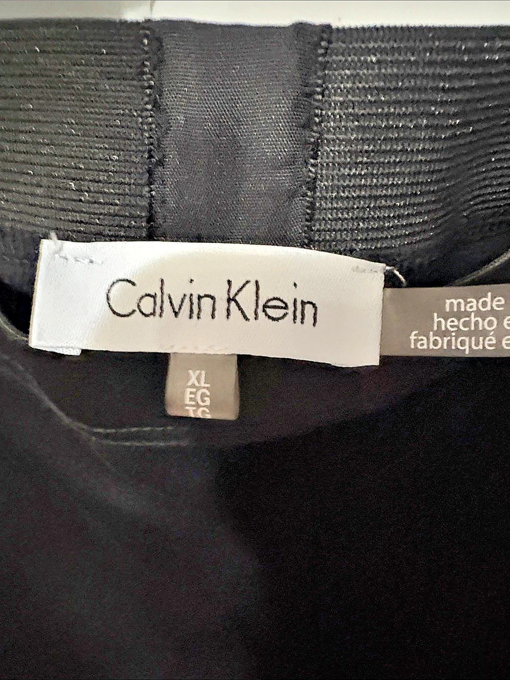 Calvin Klein Black Leggings Size XL Like New - Picture 2 of 4